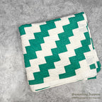 NATIVE PATTERN PATCHWORK QUILT TURQUOISE GREEN/WHITE ... 210cm/190cm