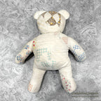 ANTIQUE CALICO PATCHWORK QUILTED TEDDY BEAR BIG...