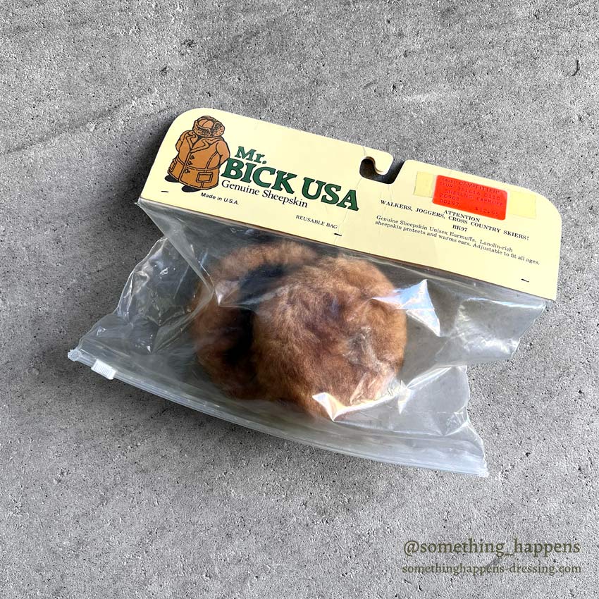1990's DEADSTOCK BICK USA SHEEPSKIN SHEARLING EAR MUFF...