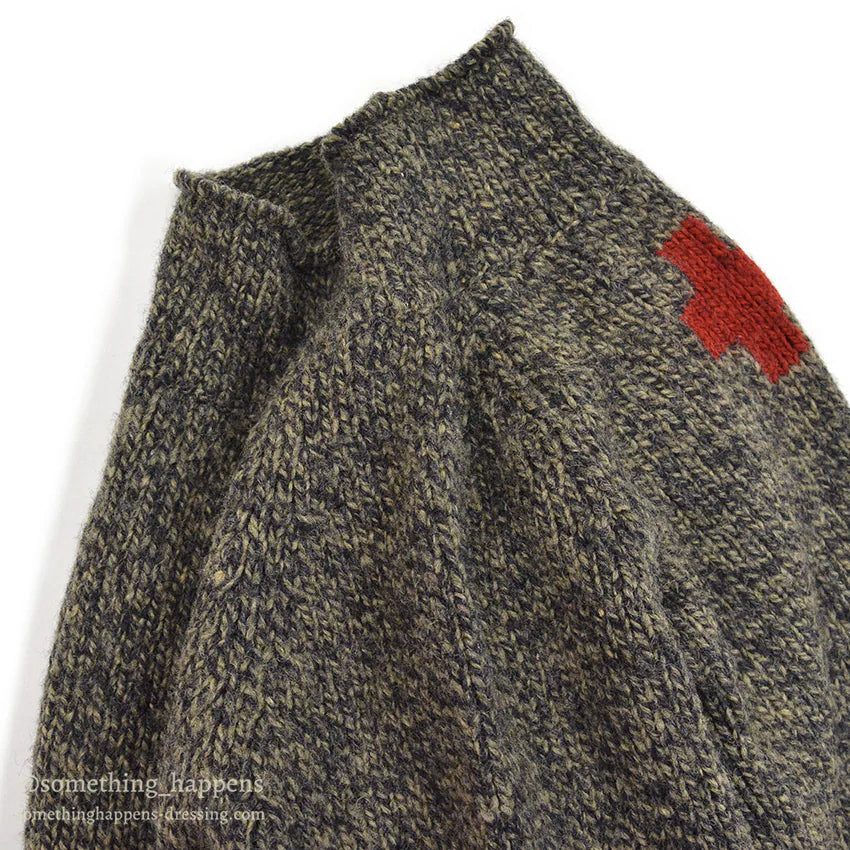 ABERCROMBIE & FITCH RED CROSS WOOL SWEATER DARK GRAY ... XL