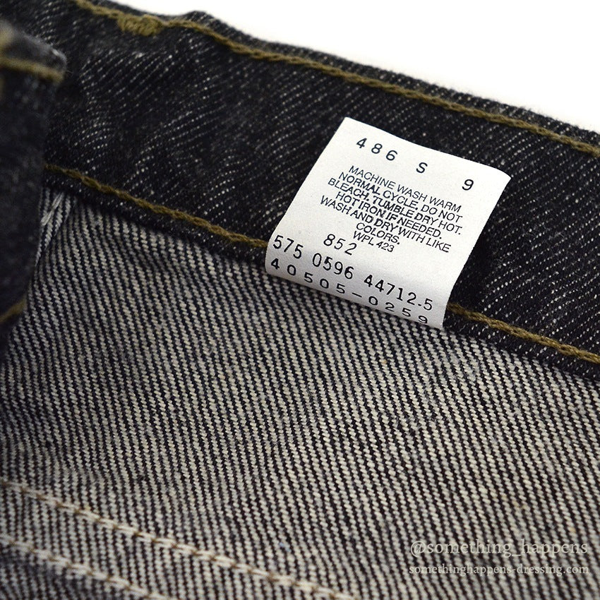 1990's DEADSTOCK Levi's 505 BLACK DENIM PANTS USA製 ... W36/L34