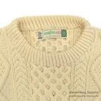 OLD IRISFREE WOOL HAND KNIT ARAN SWEATER...
