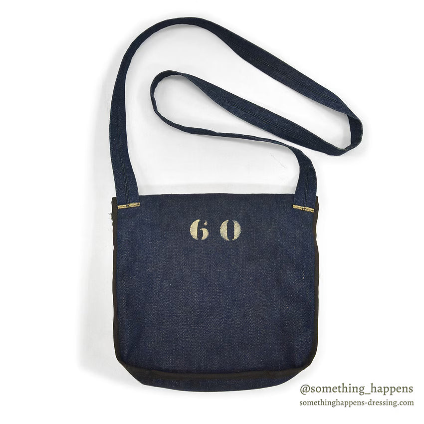 ~1940's AMERICAN RED CROSS DENIM SHOULDER DITTY BAG...
