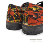 1990's DEADSTOCK CONVERSE AFRICAN PRINT BROWN SKIDGRIP LOW ... 7 1/2