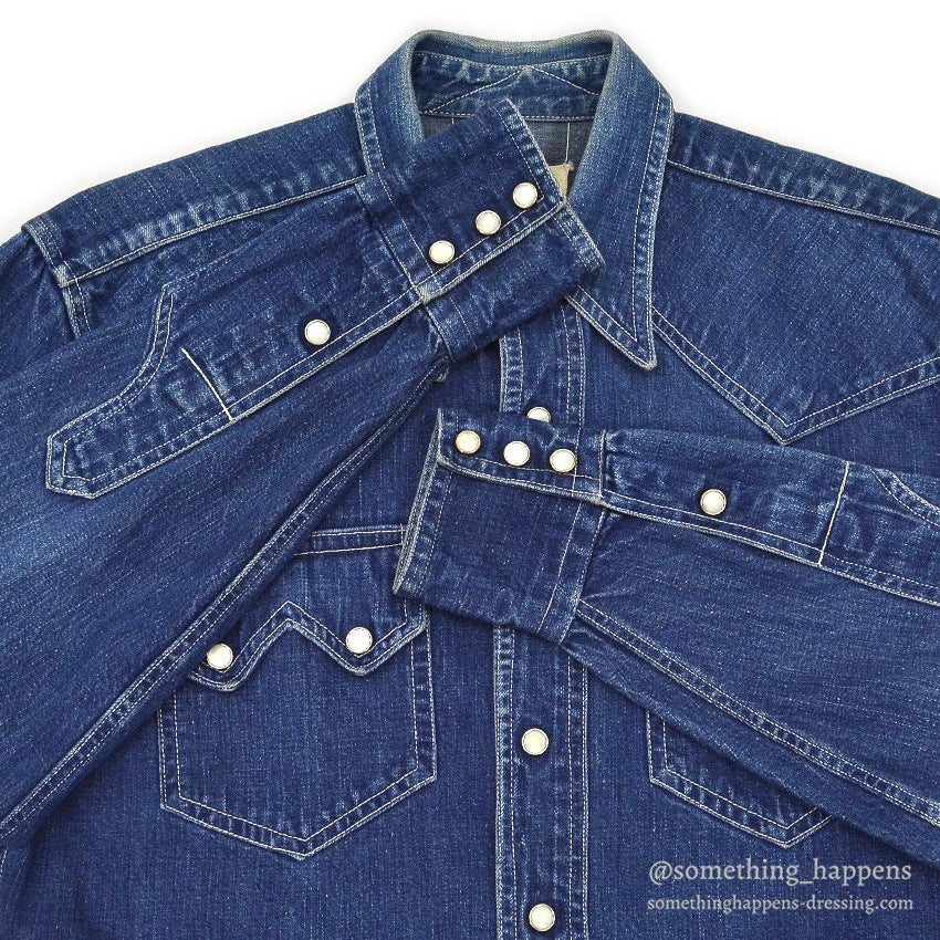1950's DALL SMITH DENIM DENIM WESTERN SHIRT ...