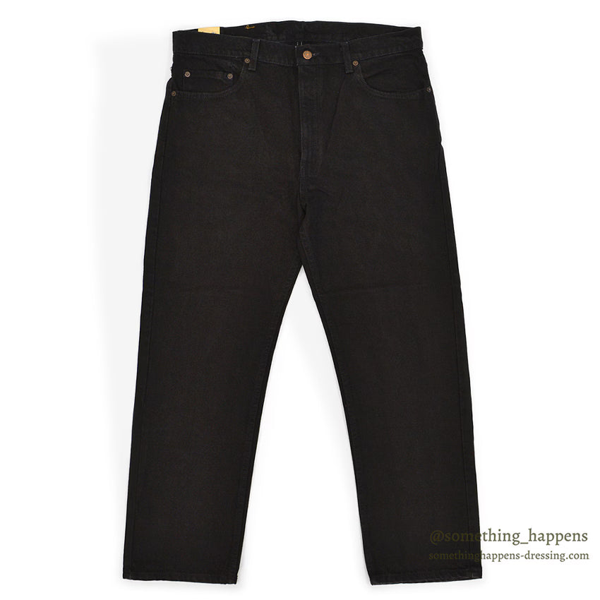 1980's DEADSTOCK Levi's 505 BLACK DENIM PANTS ... W38/L30