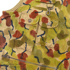 1980's BANANA REPUBLIC HAND PAINTED CAMO PHOTO JOURNALIST VEST...XL