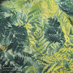 1950's KAMEHAMEHA LEAF PATTERN NYLON ALOHA SHIRT ... L