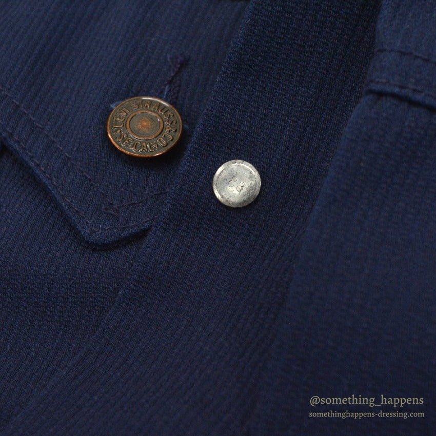 ~1970's LEVI'S 70505 BIG-E PIQUE JACKET DARK NAVY ... BIG SIZE