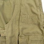 1970's~ UNUSUAL COTTON TWILL FISHING VEST...