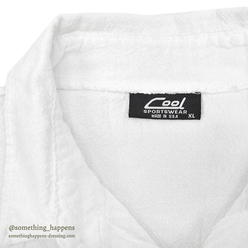 1990's COOL SPORTSWEAR WHITE COTTON S/S SHIRT ... XL
