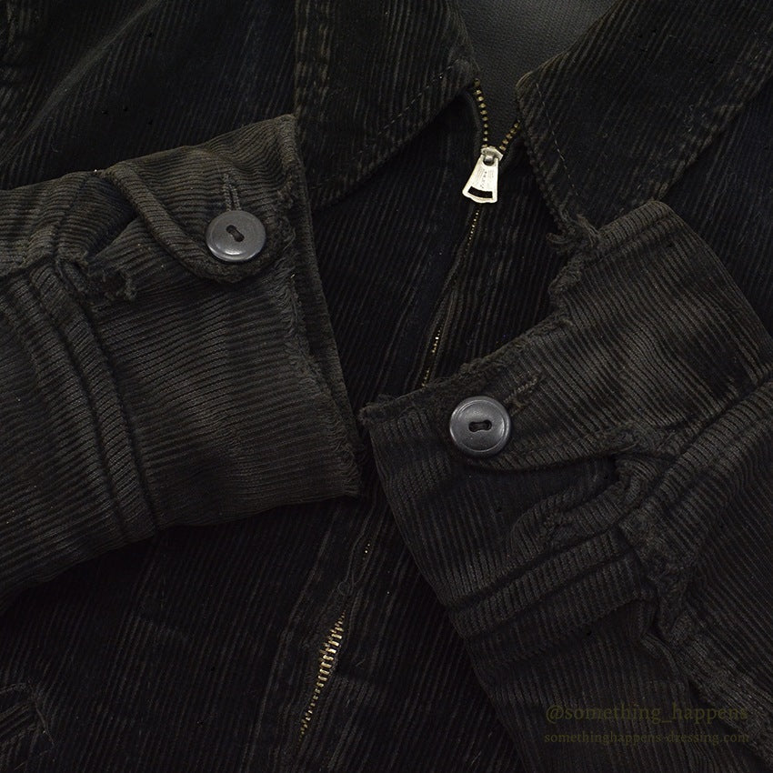 1930's UNKNOWN BLACK CORDUROY SPORT JACKET RARE...