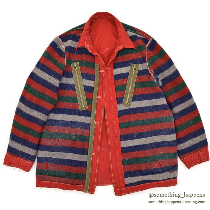 1950's~ HERCULES RED COVERALL BLANKET LINING MODIFIED...