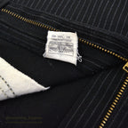 1980's Lee 200 STRIPE BLACK COTTON PANTS... W33/L27