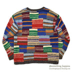 1990's J.CREW MULTI-COLOR WOOL KNIT SWEATER... M