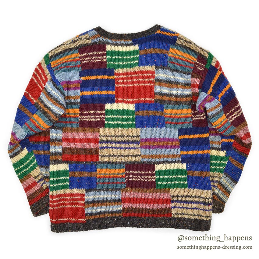 1990's J.CREW MULTI-COLOR WOOL KNIT SWEATER... M
