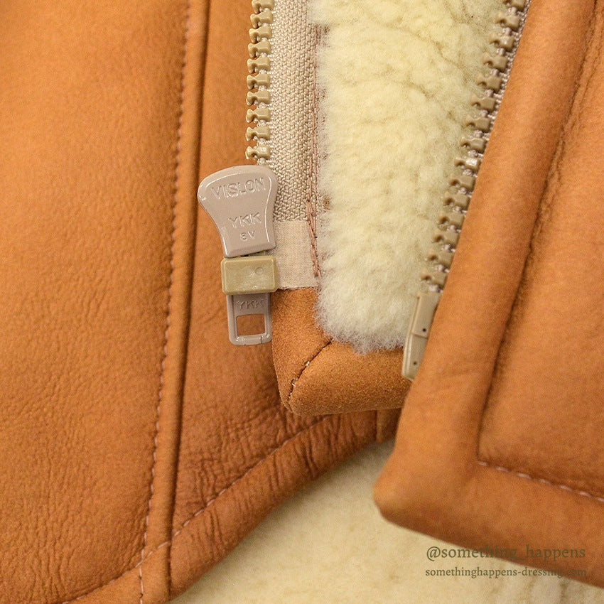 ~1990's DEADSTOCK SAWYER OF NAPA MOUTON SHEARLING VEST...L