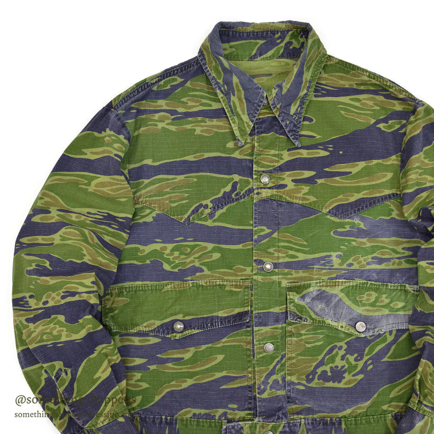 1970's UNKNOWN CIVILIAN TIGER STRIPE JACKET...