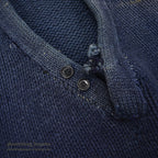 1930's~ OLD DARK NAVY KNIT WOOL SWEATER / FADED...