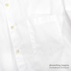 1980's J.CREW NO COLLAR WHITE SHIRT...M