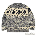 1990's OLD YIN YANG WOOL SWEATER...L