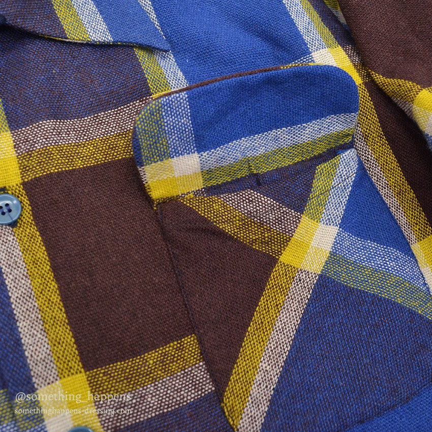 ~1950's TOWNCRAFT DE LUXE PLAID WOOL SHIRT ... M