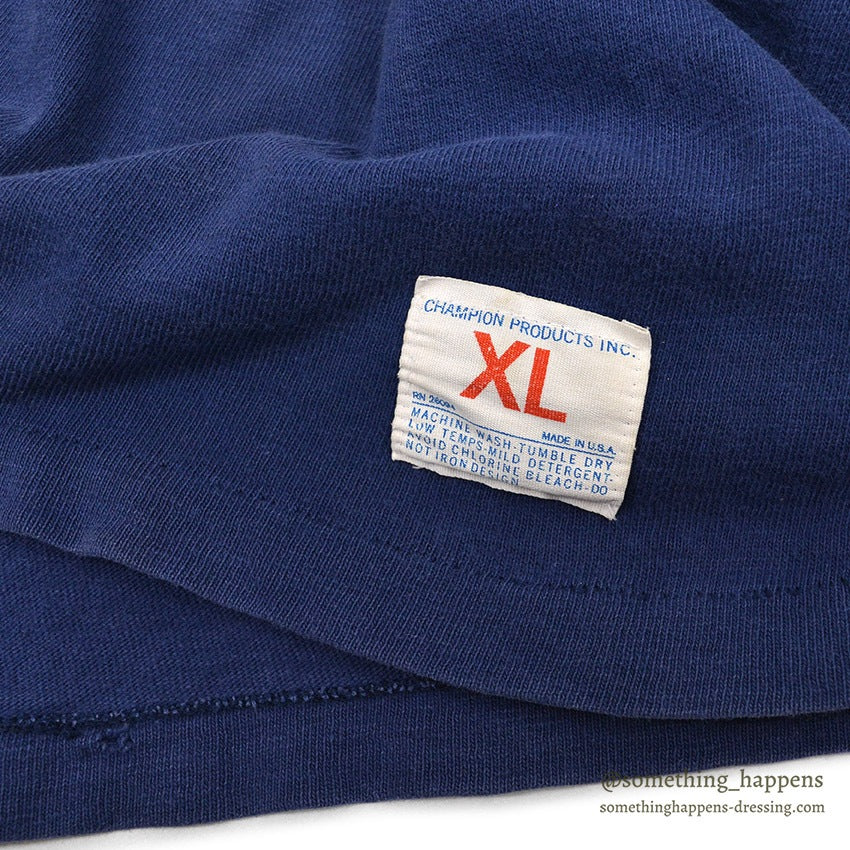 1970's CHAMPION FOOTBALL SHIRT / DARK BLUE...XL
