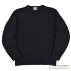 1960's TOWNCRAFT PENNEY'S WAFFLE WEAVE SWEATER BLACK ... L