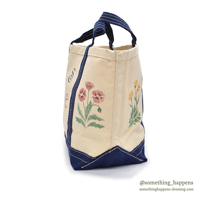 1990's DEADSTOCK JOSEPHSON BAG & CANVAS TOTE / FLOWER PAINTING...