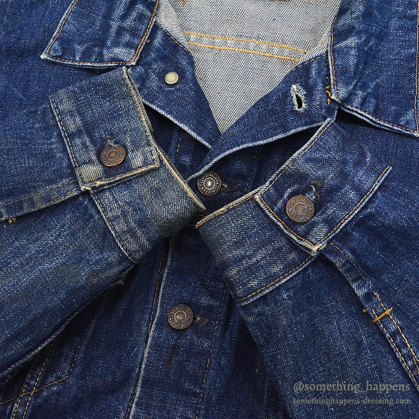 1960s LEVI'S 70505-0217 BIG-E DENIM JACKET / Transition Period ... 50