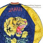 1940s- JAPAN SOUVENIR JACKET PRINTED TIGER HEAD Printed Sukajan Jacket...
