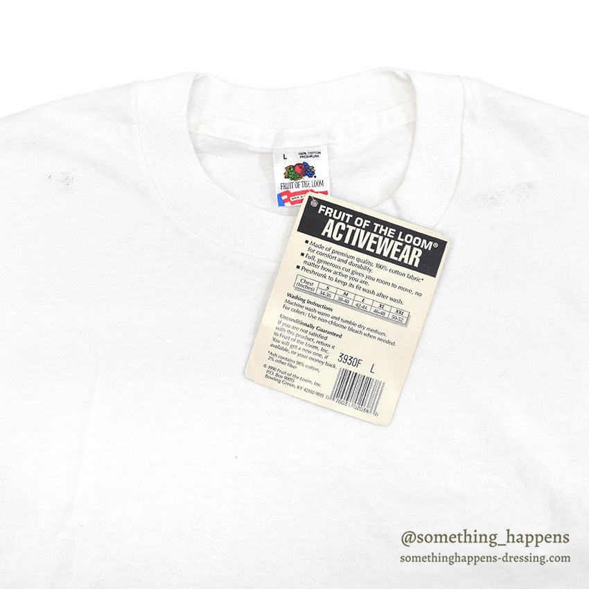 1990's FRUIT OF THE LOOM WHITE BLANK T-SHIRT ... L