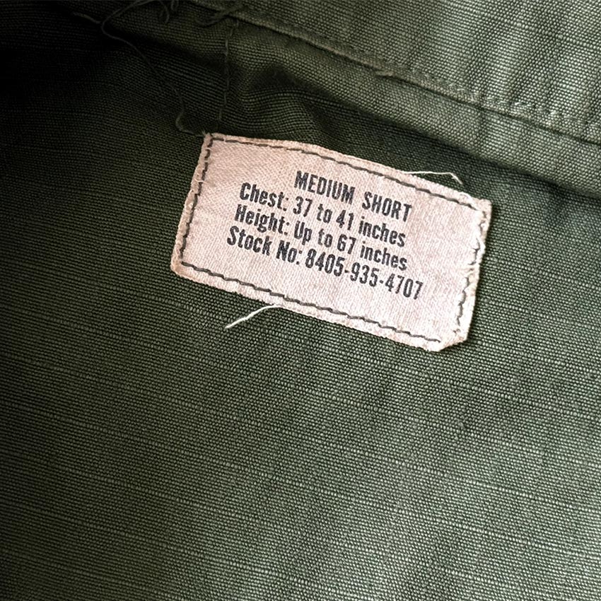 1960's USARMY JUNGLE FATIGUE JACKET / SHORT SLEEVE...MS