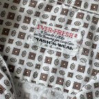 1950's EVER-FRESH GEOMETRIC PATTERN S/S SHIRT ... L