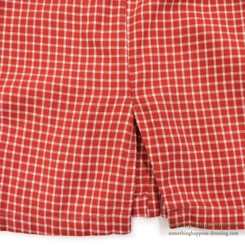 1950's LANELLA WEEKENDER RED/WHITE PLAID SHIRT ... ML