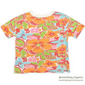 1960's~ HEALTHKNIT FLOWER PATTERN S/S SWEAT SHIRT ... M