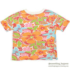 1960's~ HEALTHKNIT FLOWER PATTERN S/S SWEAT SHIRT ... M