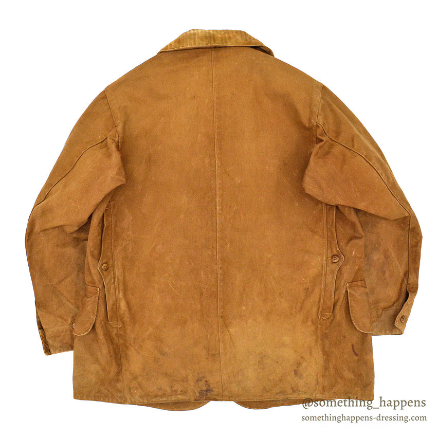 1930's DUXBAK HUNTING COAT WITH PAPER LICENSE HOLDER ... 42