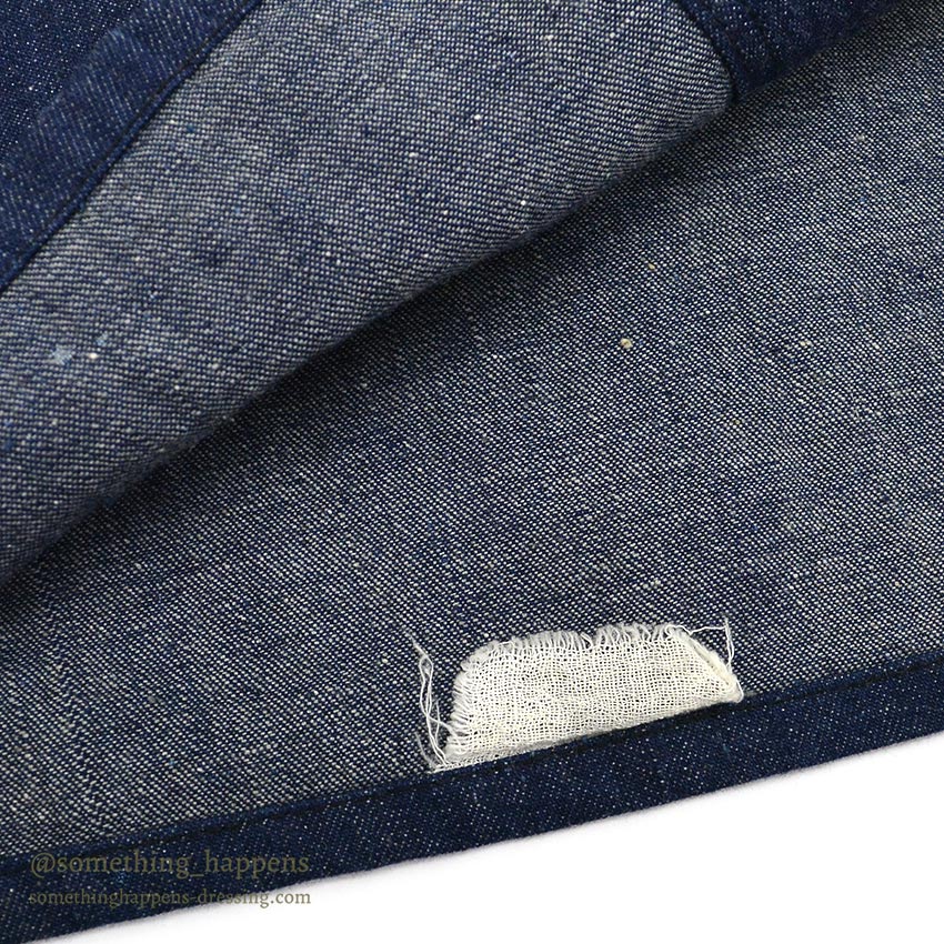 1940's USNAVY WW2 SHAWL COLLAR DENIM JACKET / DARK AND DAMAGED...