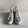 1980's CONVERSE ALL STAR HI / PSYCHEDELIC PAISLEY HAND PAINT ... 61/2