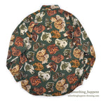 1980's BANANA REPUBLIC SAFARI & TRAVEL DOG ​​PRINT SHIRT 1 ... M