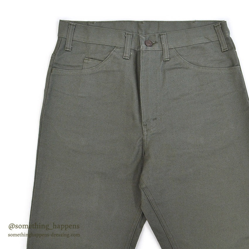 1960's DEADSTOCK LEVI'S 518 COTTON TWILL PANTS / IRREGULAR ... W32/L30