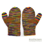 1960's HOME MADE HAND KNIT MITTENS 2 ...