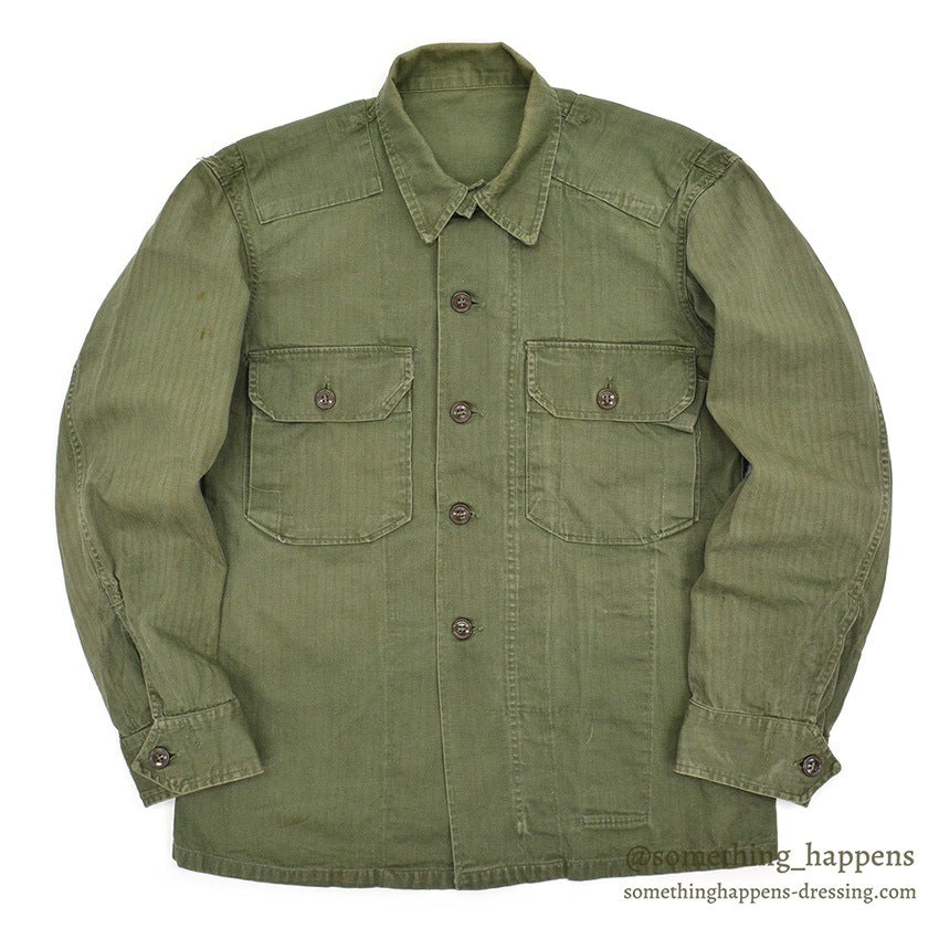 1940's BRITISH ARMY WW2 WAR AID HBT JACKET / US MADE...