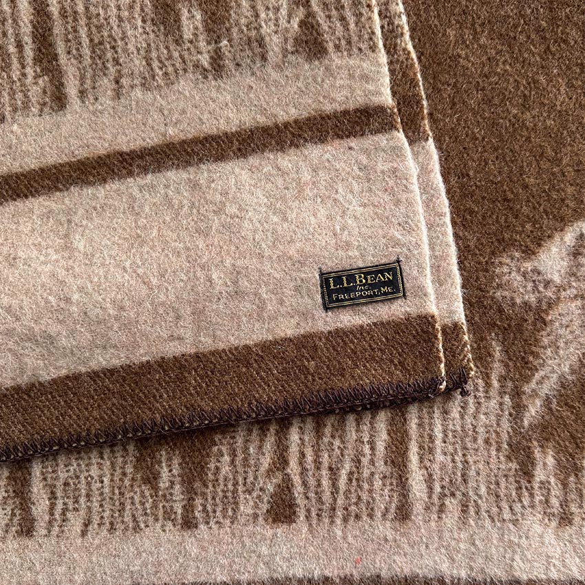1930's L.L.BEAN MALLARD WOOL BLANKET / MINT CONDITION ... 191cm/186m