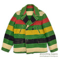 1930's ZERO KING STRIPED WOOL BLANKET JACKET / SHORT STYLE...