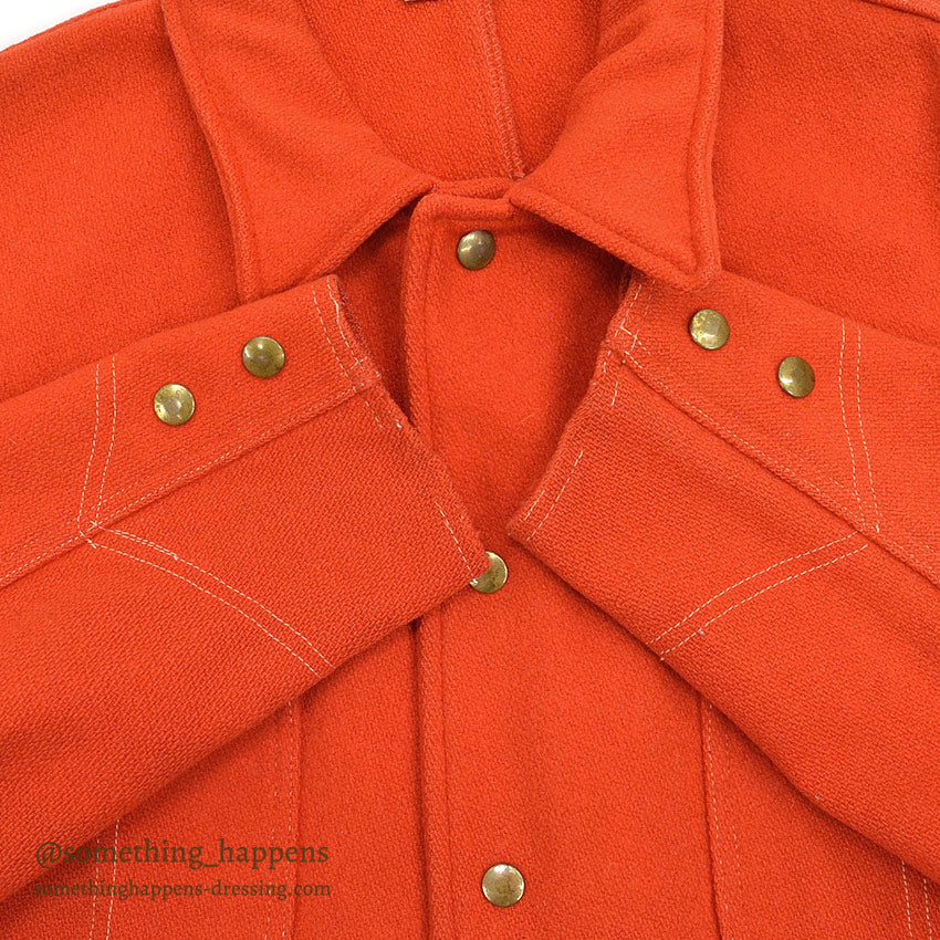 1970's GALLAGHERS ORANGE WOOL COVERALL...XL