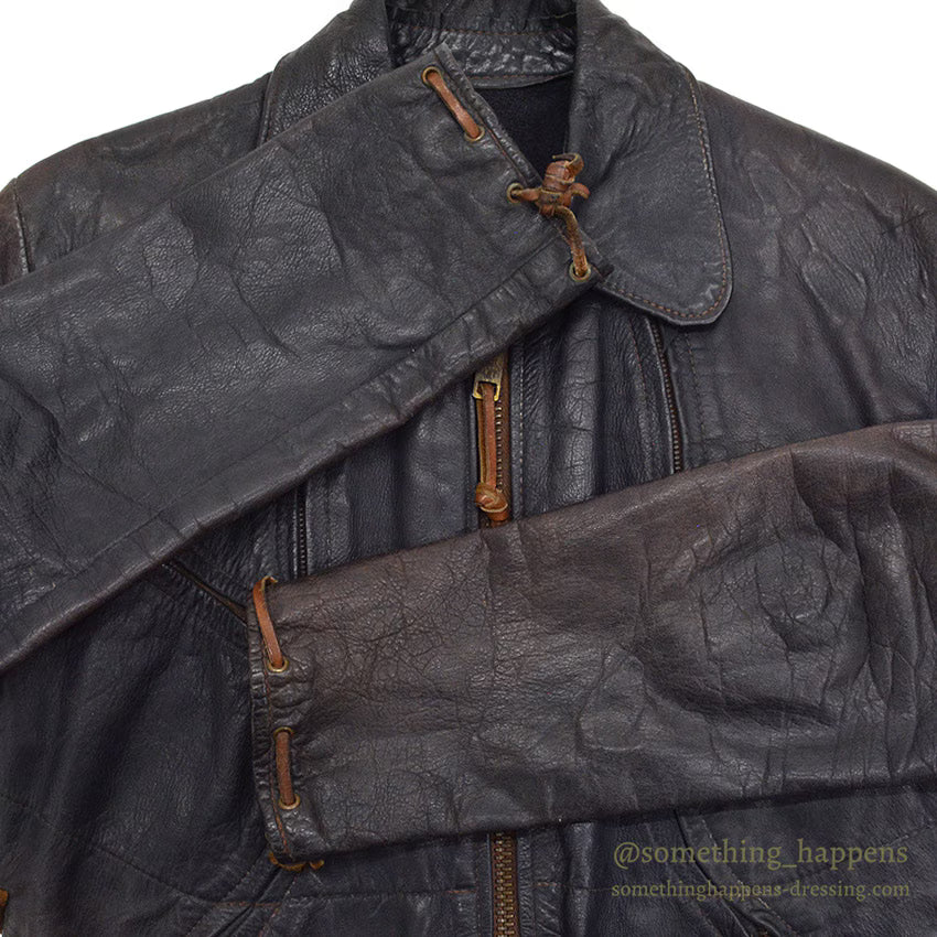 1960's~ EAST WEST MUSICAL INSTRUMENTS CO. LEATHER JACKET '' BACK PACK'' ...