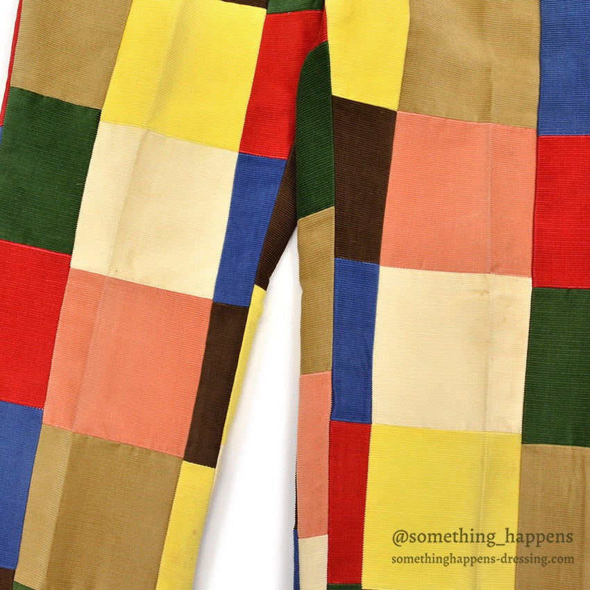1970's DEADSTOCK HALRIN PATCHWORK CORDUROY PANTS...W38