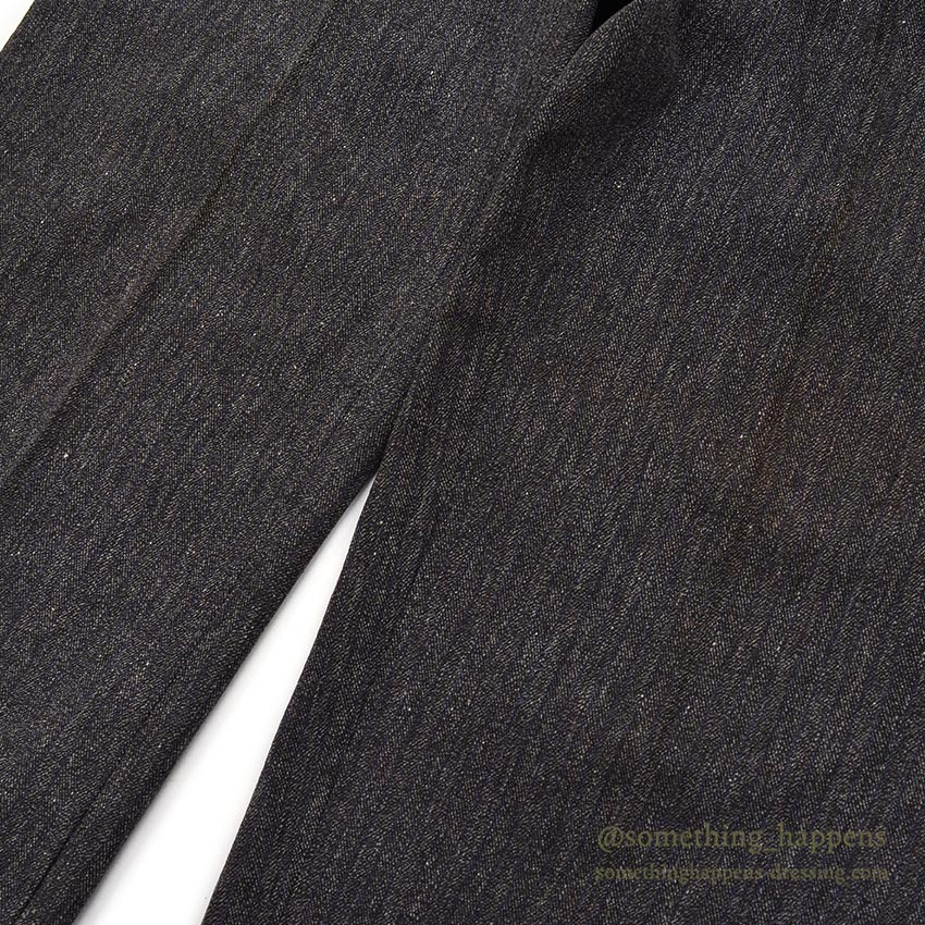 c.1940 DEADSTOCK OLD COTTON STRIPE WORK PANTS / ESSEX TROUSERS ... W33/L31